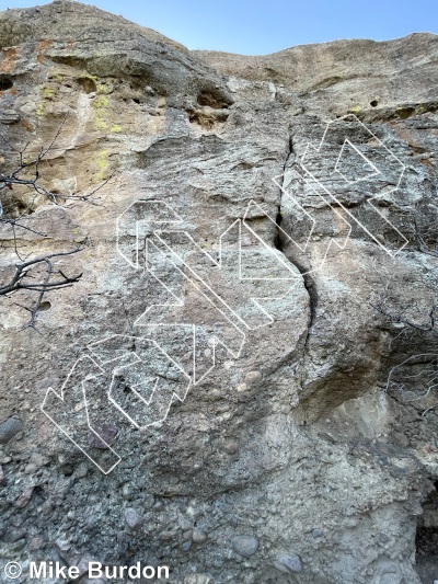 photo of Lollipop Direct aka Bubbo's Crack, 5.8+ ★★ at Grocery Store Walls from Castlewood Canyon State Park