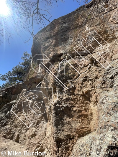 photo of Why Ask Why?, 5.12a ★★ at Five and Dime Wall from Castlewood Canyon State Park