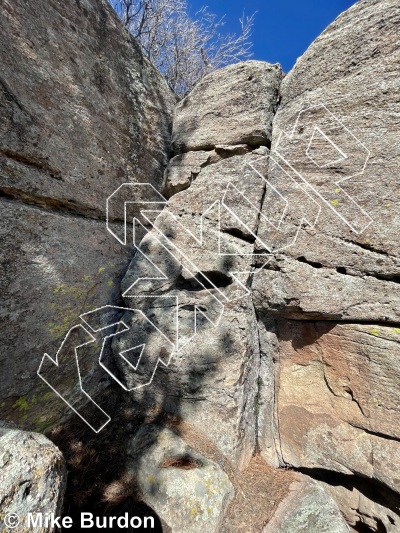 photo of Order of the Phoenix, V0 ★ at Five and Dime Wall from Castlewood Canyon State Park