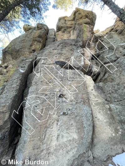 photo of Outer Mongolia, 5.10b ★★★ at Neanderthal Walls from Castlewood Canyon State Park