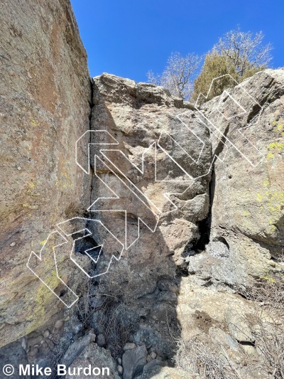 photo of The OG Sinner, V1 ★★ at The Falls Wall from Castlewood Canyon State Park