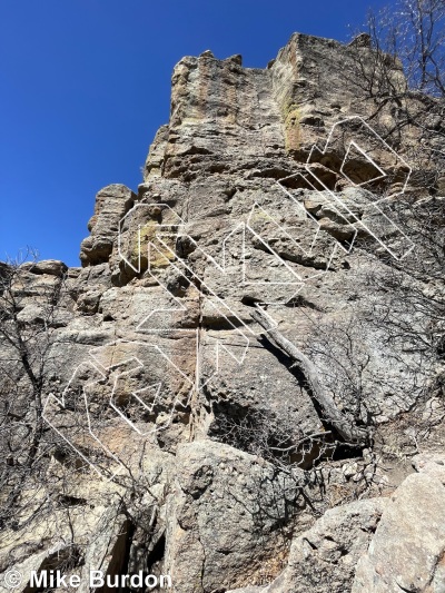 photo of Poloroid, 5.10a ★ at Zoids from Castlewood Canyon State Park