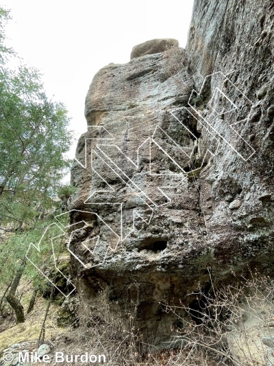 photo of Sarcophagus, 5.12a ★ at Sherwood Forest from Castlewood Canyon State Park