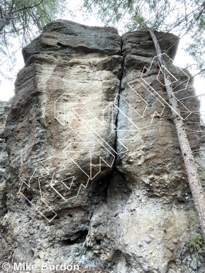 photo of Hand Over Fist, 5.10a ★★★ at Sherwood Forest from Castlewood Canyon State Park