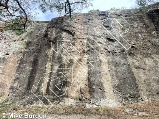 photo of Donkey D, V6 ★ at Secret City from Castlewood Canyon State Park