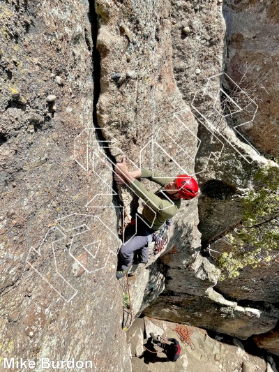 photo of It’s Flakey, 5.7 ★★★★ at The Falls Wall from Castlewood Canyon State Park