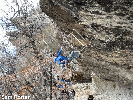 photo of Horizontal Bop, 5.11d ★★ at The Sun Caves from Castlewood Canyon State Park