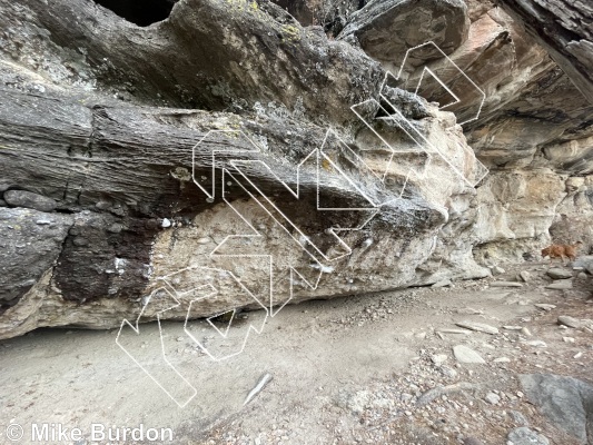 photo of Sometimes Wet, V2 ★ at Buddha Cave from Castlewood Canyon State Park