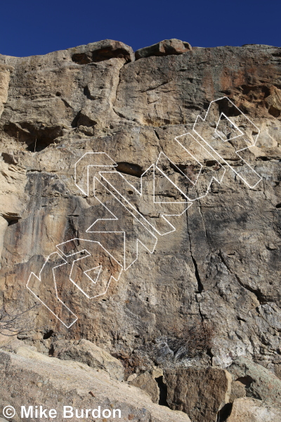 photo of Lightning Strikes, 5.10a ★★ at The Vulture Walls from Castlewood Canyon State Park
