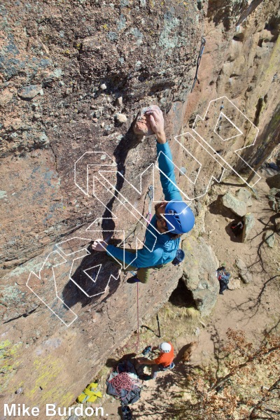 photo of Radiation Fear, 5.11a ★★ at C Section from Castlewood Canyon State Park