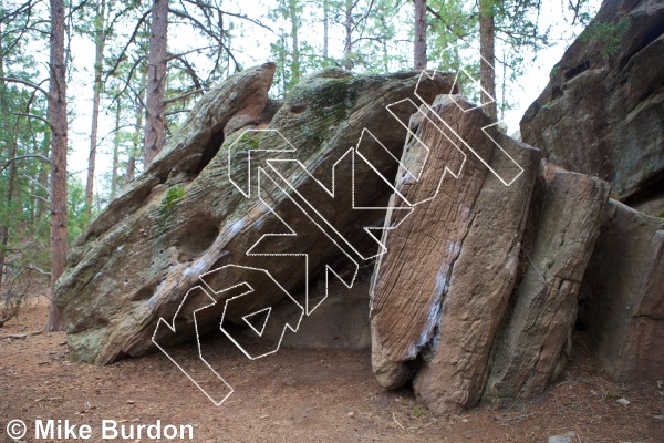 photo of Fountain Lip Boulder from Castlewood Canyon State Park