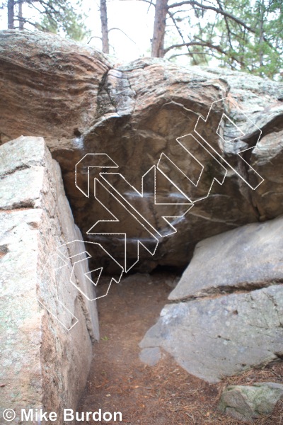 photo of Fountain Lip Boulder from Castlewood Canyon State Park