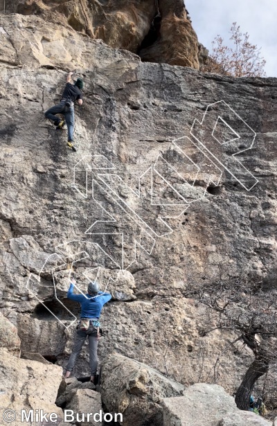 photo of That Hideous Strength, 5.11a ★★★ at The Vulture Walls from Castlewood Canyon State Park