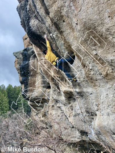 photo of Black Streak, 5.13b ★★★★ at Wendell Spire from Castlewood Canyon State Park