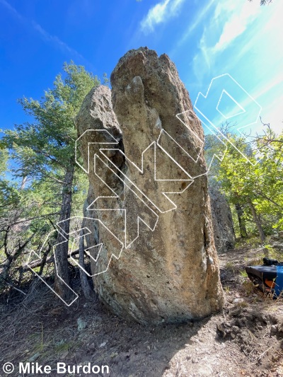 photo of Joe's Boulder from Castlewood Canyon State Park