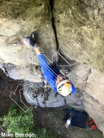 photo of Stabs of Joy, 5.11a ★★★★ at Sherwood Forest from Castlewood Canyon State Park