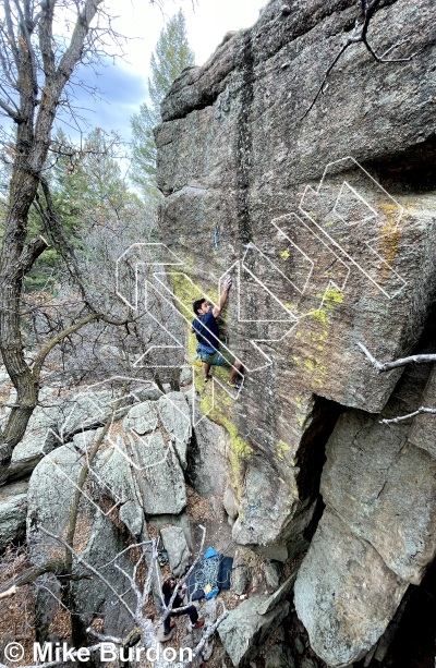 photo of Unshackled Minds, 5.13a/b ★★★★ at Neanderthal Walls from Castlewood Canyon State Park