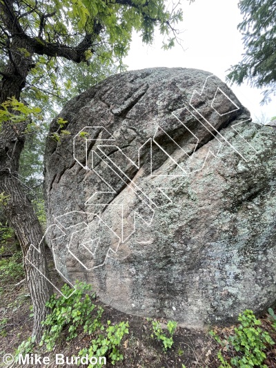 photo of Firstfruits Boulder from Castlewood Canyon State Park