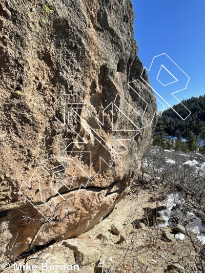photo of Buoux Block, 5.12b ★★★ at Buoux Block from Castlewood Canyon State Park