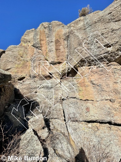 photo of Sedated Raccoon , 5.10b ★ at Zoids from Castlewood Canyon State Park
