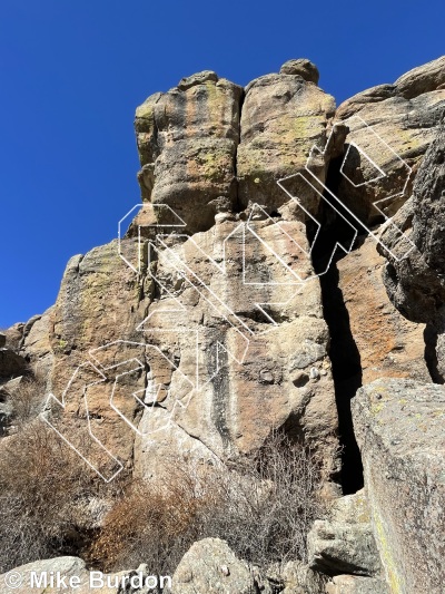 photo of Peeled and Deveined, 5.12b ★ at Zoids from Castlewood Canyon State Park