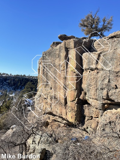photo of Antithesis, 5.11d ★★ at Zoids from Castlewood Canyon State Park
