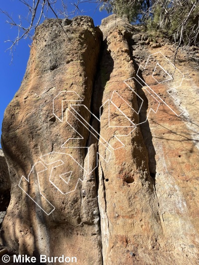 photo of Antithesis, 5.11d ★★ at Zoids from Castlewood Canyon State Park