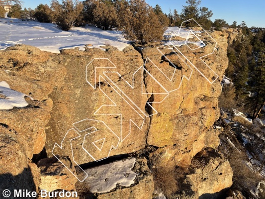 photo of Face Full o Bush, 5.8 ★★ at Zoids from Castlewood Canyon State Park