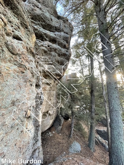 photo of Secret Route, 5.10c ★ at Secret City from Castlewood Canyon State Park