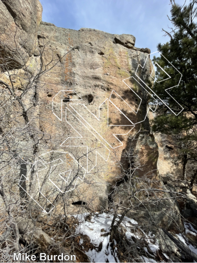 photo of Wall of Fire, 5.9 ★★★ at The Falls Wall from Castlewood Canyon State Park
