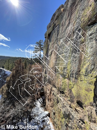 photo of Maneater, 5.9 ★★ at Five and Dime Wall from Castlewood Canyon State Park