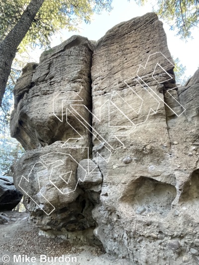 photo of Gorilla Milk Arete, 5.7 ★★★ at Grocery Store Walls from Castlewood Canyon State Park