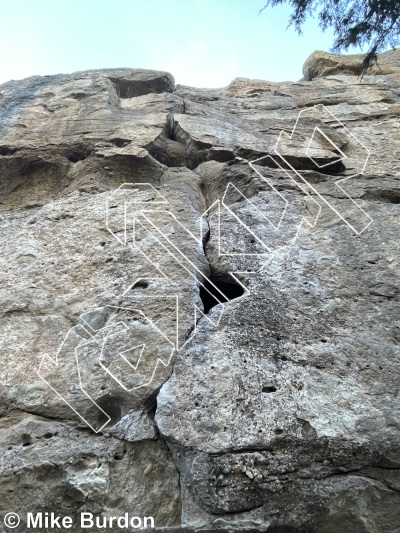 photo of Rat’s Nest, 5.8+ ★★ at Grocery Store Walls from Castlewood Canyon State Park