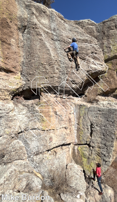 photo of Yellow Wave, 5.10b ★★★ at Zoids from Castlewood Canyon State Park