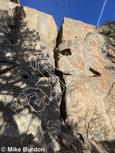 photo of Raison d’Etre, 5.10d ★★★ at The Falls Wall from Castlewood Canyon State Park