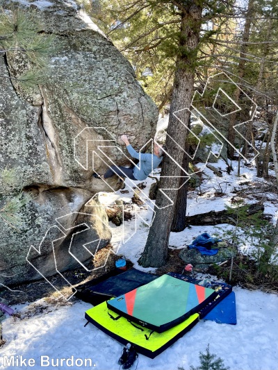 photo of Nine Lives Boulder from Castlewood Canyon State Park