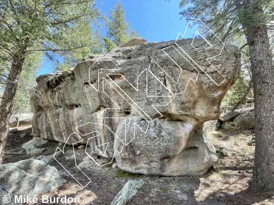 photo of Nine Lives Boulder from Castlewood Canyon State Park