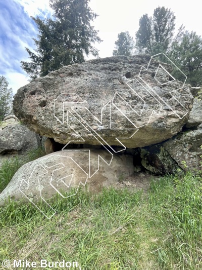 photo of Noonday Boulder from Castlewood Canyon State Park