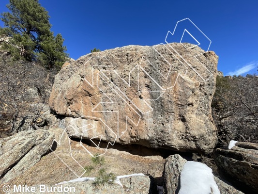 photo of Orange Boulder from Castlewood Canyon State Park