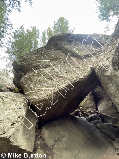 photo of Bloodsport Cave from Castlewood Canyon State Park