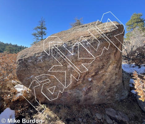 photo of Praise Boulder from Castlewood Canyon State Park