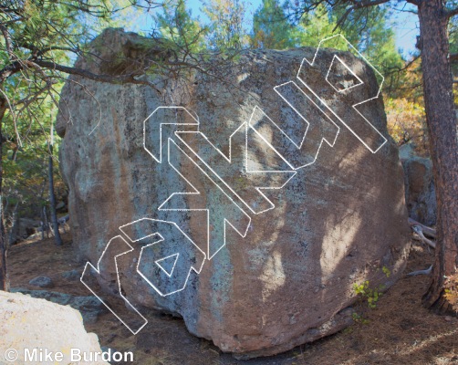 photo of Slab Master Boulder from Castlewood Canyon State Park