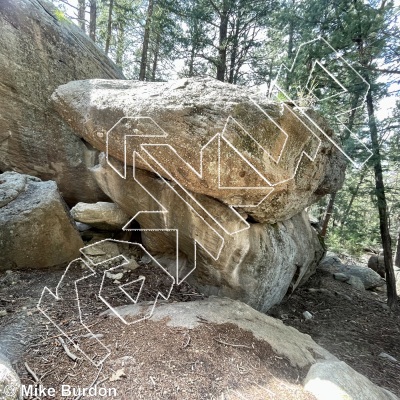 photo of Super Mario Boulder from Castlewood Canyon State Park