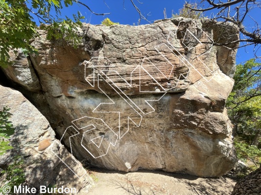 photo of Tim's Boulder from Castlewood Canyon State Park