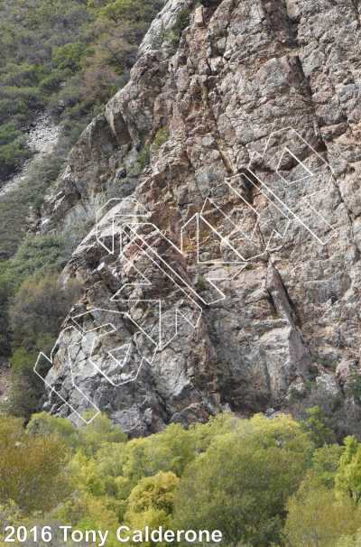 photo of Bumble Bee Wall from Big Cottonwood Rock Climbing