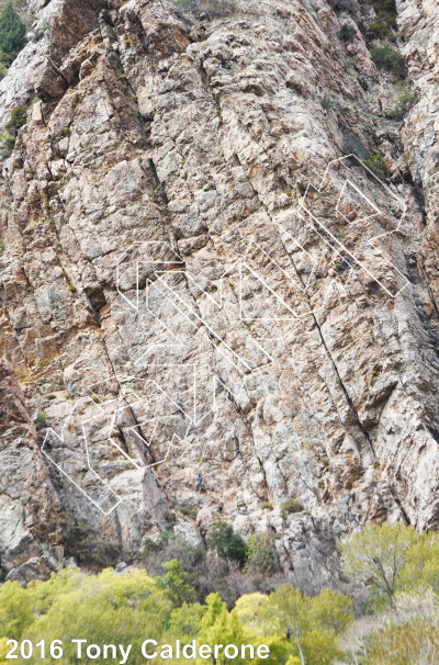 photo of Bumble Bee Wall from Big Cottonwood Rock Climbing