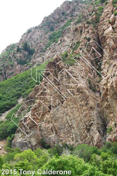 photo of Bumble Bee Wall from Big Cottonwood Rock Climbing