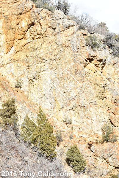 photo of Depth of Field, 5.12a ★★★ at The Choss Garden from Big Cottonwood Rock Climbing