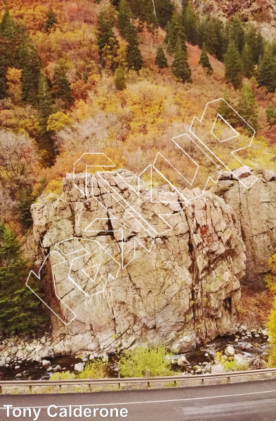 photo of Rubble Without a Cause, 5.5 ★★ at Beachball Crag from Big Cottonwood Rock Climbing