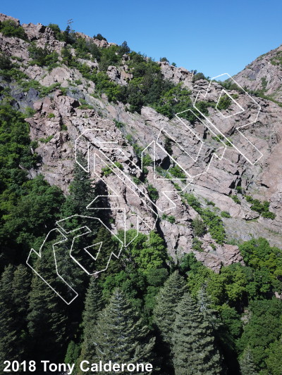 photo of Epicurean Buttress from Big Cottonwood Rock Climbing
